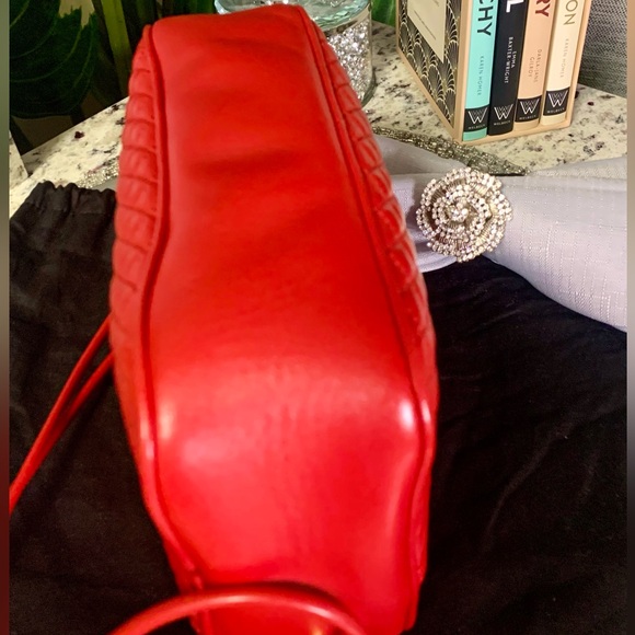 Yves Saint Laurent YSL Logo Vintage Camera Bag Crossbody Designer Luxury Red - Picture 13 of 13